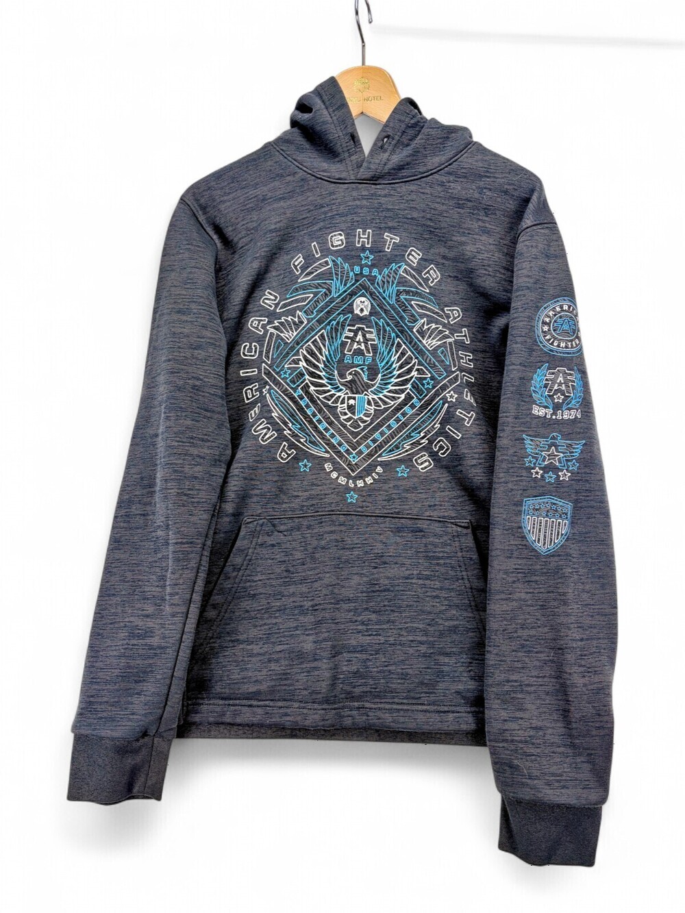 American Fighter Men's Graphic Pullover Hoodie S Charcoal
